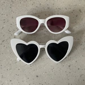 White heart sunglasses